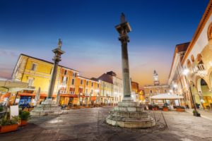 Ravenna, Italy at Piazza del Popolo